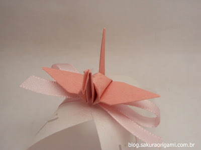 mini wedding - porta guardanapos com tsuru - sakura origami atelie