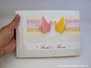  livro de mensagens dos noivos - sakura origami atelie