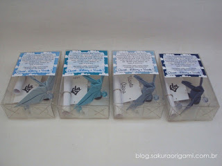 lembrancinhas de nascimento com tsuru para meninos - sakura origami atelie