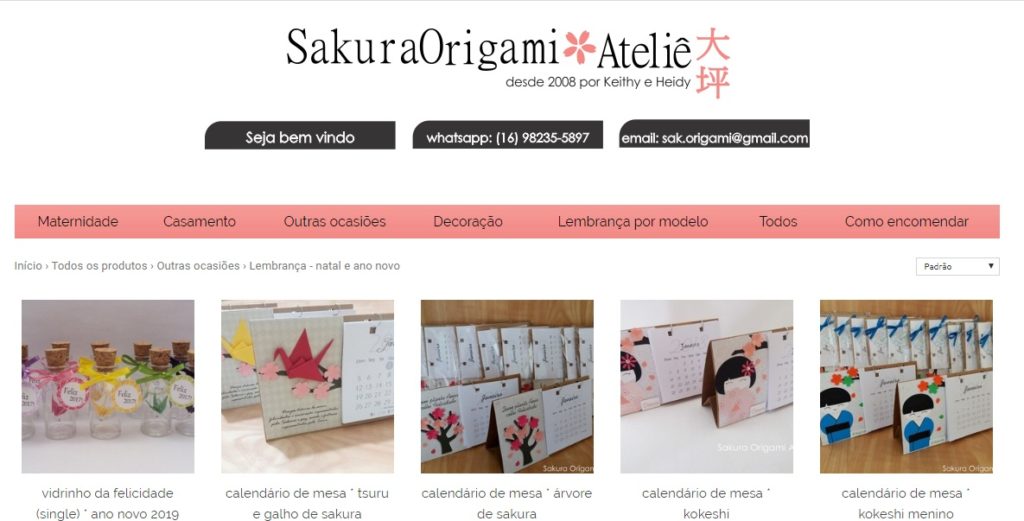 Lembrancinhas de final de ano - Sakura Origami Ateliê