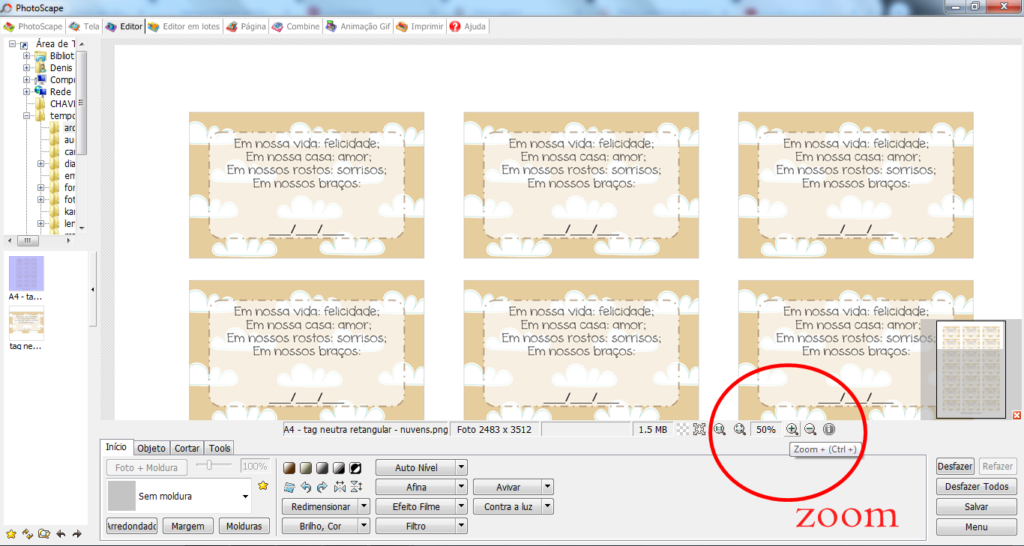 Como colocar o Nome nos arquivos gratuitos usando PhotoScape - Sakura Origami Ateliê 