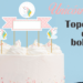 topo de bolo de unicornio - para imprimir - rosa claro - sakura origami atelie