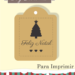 Tag árvore de Natal craft – para imprimir