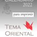 Calendário 2022 oriental – para imprimir