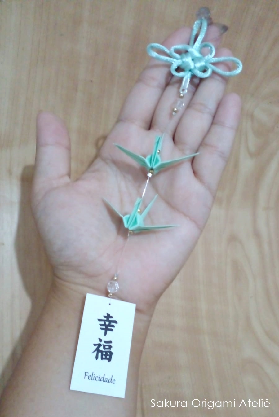 lembrancinhas de casamento - tsurus e nó chinês - tsuru - origami - sakura origami ateliê 02