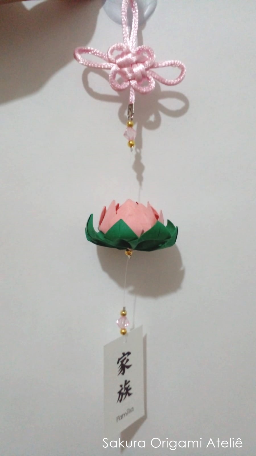 Lembrancinha com Flor de Lótus de Origami - nascimento maternidade - Sakura Origami Ateliê